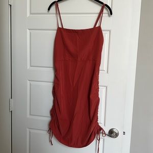 NWT abercrombie Side-Cinch Ruched Mini Dress
